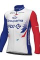 ALÉ Tricou de cilism pentru iarnă cu mânecă lungă - GROUPAMA FDJ 2022 - albastru/roșu/alb