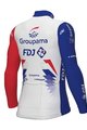 ALÉ Tricou de cilism pentru iarnă cu mânecă lungă - GROUPAMA FDJ 2022 - albastru/roșu/alb