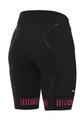 ALÉ Pantaloni scurți de ciclism fără bretele - STRADA LADY - negru/roz