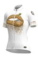 ALÉ Tricou de ciclism cu mânecă scurtă - LIPS LADY - alb/auriu