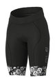 ALÉ Pantaloni scurți de ciclism fără bretele - ROSES LADY - negru/gri