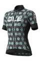 ALÉ Tricou de ciclism cu mânecă scurtă - GARDA LADY - negru/turcoaz