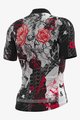 ALÉ Tricou de ciclism cu mânecă scurtă - SKULL - alb/roșu/negru