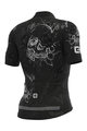 ALÉ Tricou de ciclism cu mânecă scurtă - SKULL - alb/negru