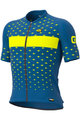 ALÉ Tricou de ciclism cu mânecă scurtă - STARS - galben/albastru