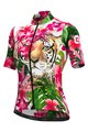 ALÉ Tricou de ciclism cu mânecă scurtă - TIGER LADY - roz/verde