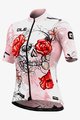 ALÉ Tricou de ciclism cu mânecă scurtă - SKULL LADY - roz