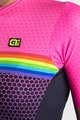 ALÉ Tricou de ciclism cu mânecă scurtă - BRIDGE LADY - roz