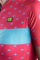 ALÉ Tricou de ciclism cu mânecă scurtă - STARS LADY - roz/turcoaz