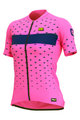 ALÉ Tricoul și pantaloni scurți de ciclism - STARS LADY - negru/roz
