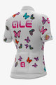 ALÉ Tricou de ciclism cu mânecă scurtă - BUTTERFLY LADY - alb