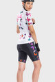 ALÉ Tricoul și pantaloni scurți de ciclism - BUTTERFLY LADY - multicolor/alb