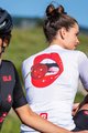 ALÉ Tricoul și pantaloni scurți de ciclism - SMILE LADY - roșu/alb