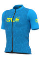 ALÉ Tricou de ciclism cu mânecă scurtă - CROSS - albastru deschis/galben