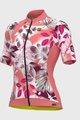 ALÉ Tricou de ciclism cu mânecă scurtă - PR-S GARDEN LADY - roz/bordo/alb
