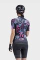 ALÉ Tricou de ciclism cu mânecă scurtă - PR-S GARDEN LADY - negru/albastru/roz