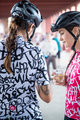 ALÉ Tricou de ciclism cu mânecă scurtă - SOLID RIDE LADY - negru/alb