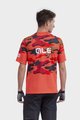 ALÉ Tricou de ciclism cu mânecă scurtă - STAIN OFF ROAD MTB - roșu/maro/gri