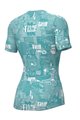 ALÉ Tricou de ciclism cu mânecă scurtă - BREAK LADY - albastru deschis