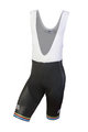 BIANCHI MILANO Pantaloni scurți de ciclism fără bretele - VICTORY - negru