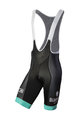 BIANCHI MILANO Pantaloni scurți de ciclism fără bretele - CINISCO - negru/albastru deschis