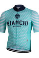 BIANCHI MILANO Tricou de ciclism cu mânecă scurtă - DAVOLI - alb/albastru deschis