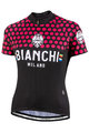 BIANCHI MILANO Tricou de ciclism cu mânecă scurtă - CROSIA LADY - roz/negru
