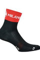 BIANCHI MILANO Șosete clasice de ciclism - ASFALTO - negru/roșu
