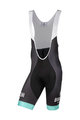 BIANCHI MILANO Pantaloni scurți de ciclism cu bretele - POMA - negru