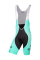 BIANCHI MILANO Pantaloni scurți de ciclism cu bretele - POMA - negru/verde deschis