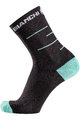 BIANCHI MILANO Șosete clasice de ciclism - ORETO - verde/negru