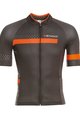 Tricou de ciclism cu mânecă scurtă - POLKA  - portocaliu/gri