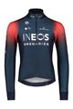 BIORACER Tricou de cilism pentru iarnă cu mânecă lungă - INEOS GRENADIERS '22 - albastru/roșu