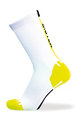 BIOTEX Șosete clasice de ciclism - RACE - galben/alb
