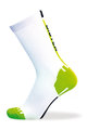 BIOTEX Șosete clasice de ciclism - RACE - verde/alb