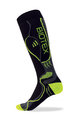 BIOTEX Șosete sub genunchi de ciclism - RACE THERMOLITE - negru/galben