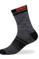 BIOTEX Șosete clasice de ciclism - CALORE MERINO - gri/negru