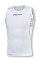 BIOTEX Tricou de ciclism fără mâneci - SEAMLESS - alb