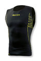 BIOTEX Tricou de ciclism fără mâneci - SEAMLESS - negru/galben
