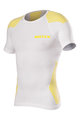 BIOTEX Tricou de ciclism cu mânecă scurtă - BIOFLEX RAGLAN - alb/galben