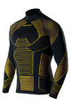 BIOTEX Tricou de ciclism cu mânecă lungă - ICEBREAK - negru/galben