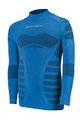 BIOTEX Tricou de ciclism cu mânecă lungă - WARM EFFECT JUNIIOR - albastru