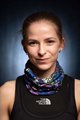 BUFF Guler de ciclism - ECOSTRETCH FLOWERS - albastru/roz/mov