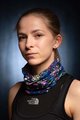 BUFF Guler de ciclism - ECOSTRETCH FLOWERS - albastru/roz/mov