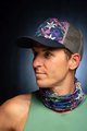 BUFF Guler de ciclism - ECOSTRETCH FLOWERS - albastru/roz/mov
