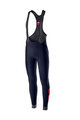 CASTELLI Pantaloni de ciclism lungi cu bretele - VELOCISSIMO 4 WINTER - albastru