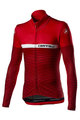 CASTELLI Tricou de cilism pentru iarnă cu mânecă lungă - MARINAIO LONG - roșu/alb