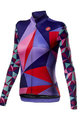 CASTELLI Tricou de cilism pentru iarnă cu mânecă lungă - TRIANGOLO MID LADY W - mov/multicolor