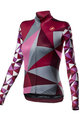 CASTELLI Tricou de cilism pentru iarnă cu mânecă lungă - TRIANGOLO MID LADY W - roz/gri