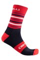 CASTELLI Șosete clasice de ciclism - GREGGE 15 - albastru/roșu